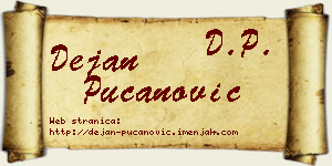 Dejan Pucanović vizit kartica